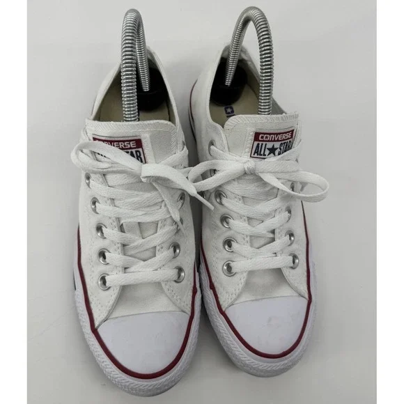 Converse Chuck Taylor All Star Low Top White Canvas Sneakers Women's 6.5 Classic - Picture 3 of 11